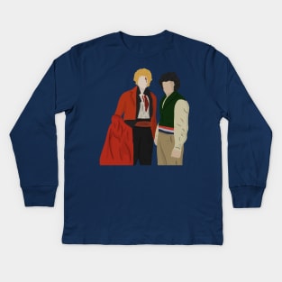 Enjolras and Grantaire dying holding hands Kids Long Sleeve T-Shirt